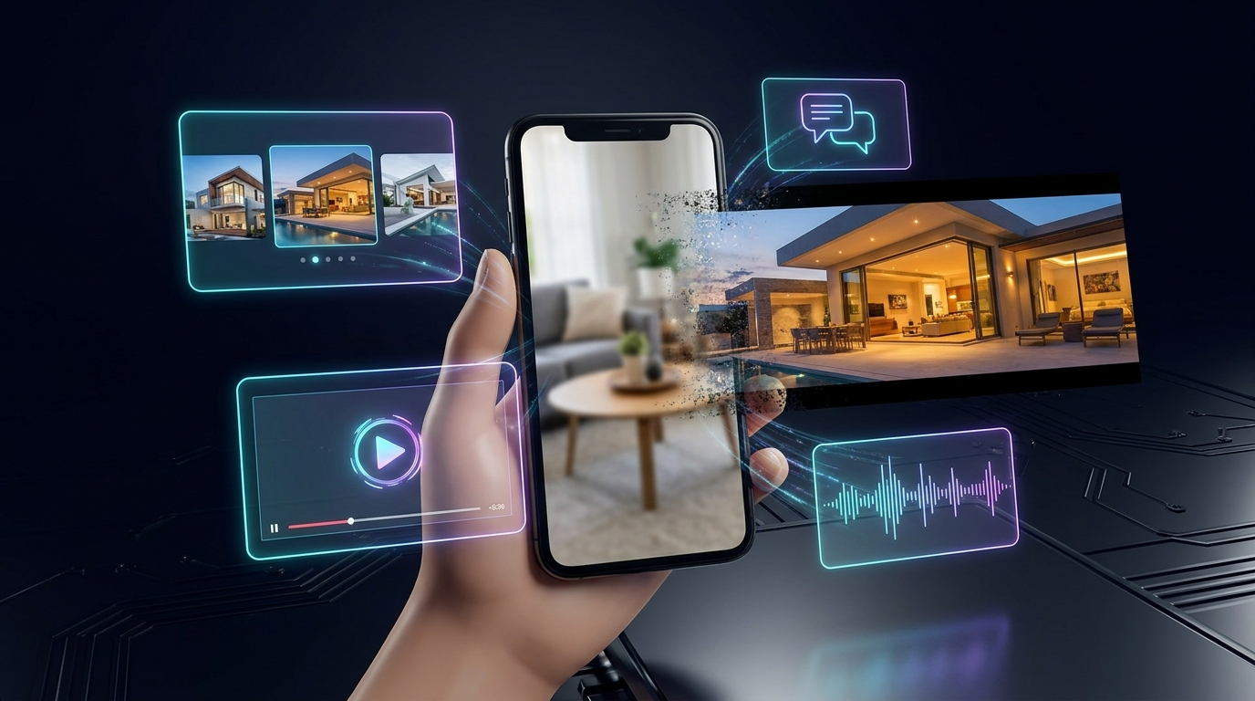 SND Robot turning a phone photo into professional marketing photos and a cinematic captioned video with voiceover